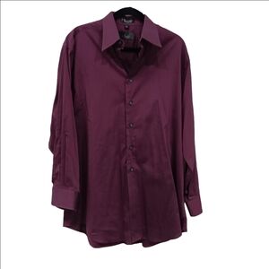 J. Ferrar Burgundy Purple Button Down Shirt